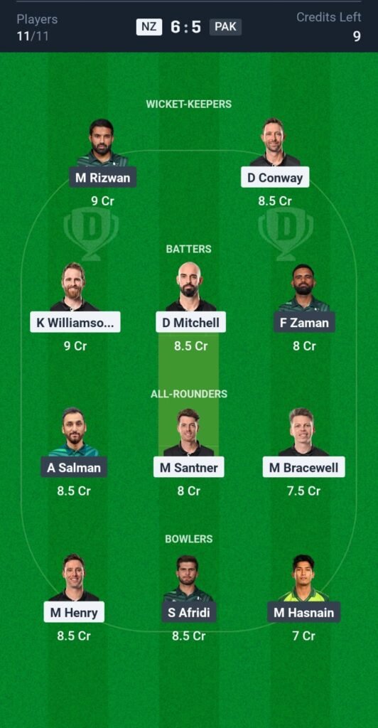 PAK vs NZ Dream11 Prediction