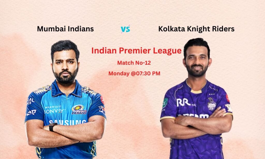 MI vs KKR Dream11 Prediction Indian Premier League Match No-12, Pitch Report, Team News, Playing11, Fantasy Team