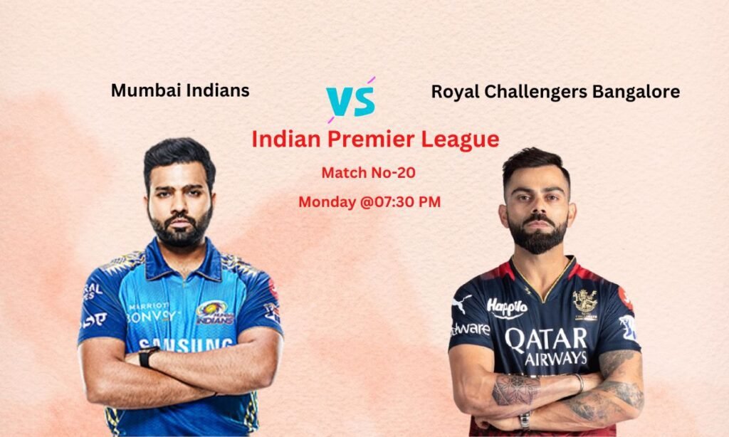 MI vs RCB Dream11 Prediction Indian Premier League Match No-20, Pitch Report, Team News, Playing11, Fantasy Team
