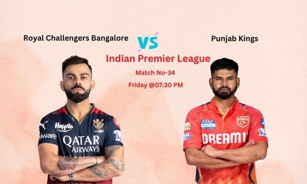 RCB vs PBKS Dream11 Prediction Indian Premier League Match No-34, Pitch Report, Team News, Playing11, Fantasy Team
