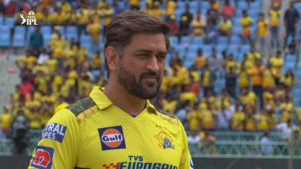 MS Dhoni at CSK vs PBLS toss
