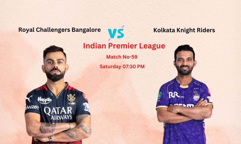 RCB vs KKR Dream11 Team Prediction Indian Premier League Match No-58, Pitch Report, Team News, Playing11, Fantasy Team